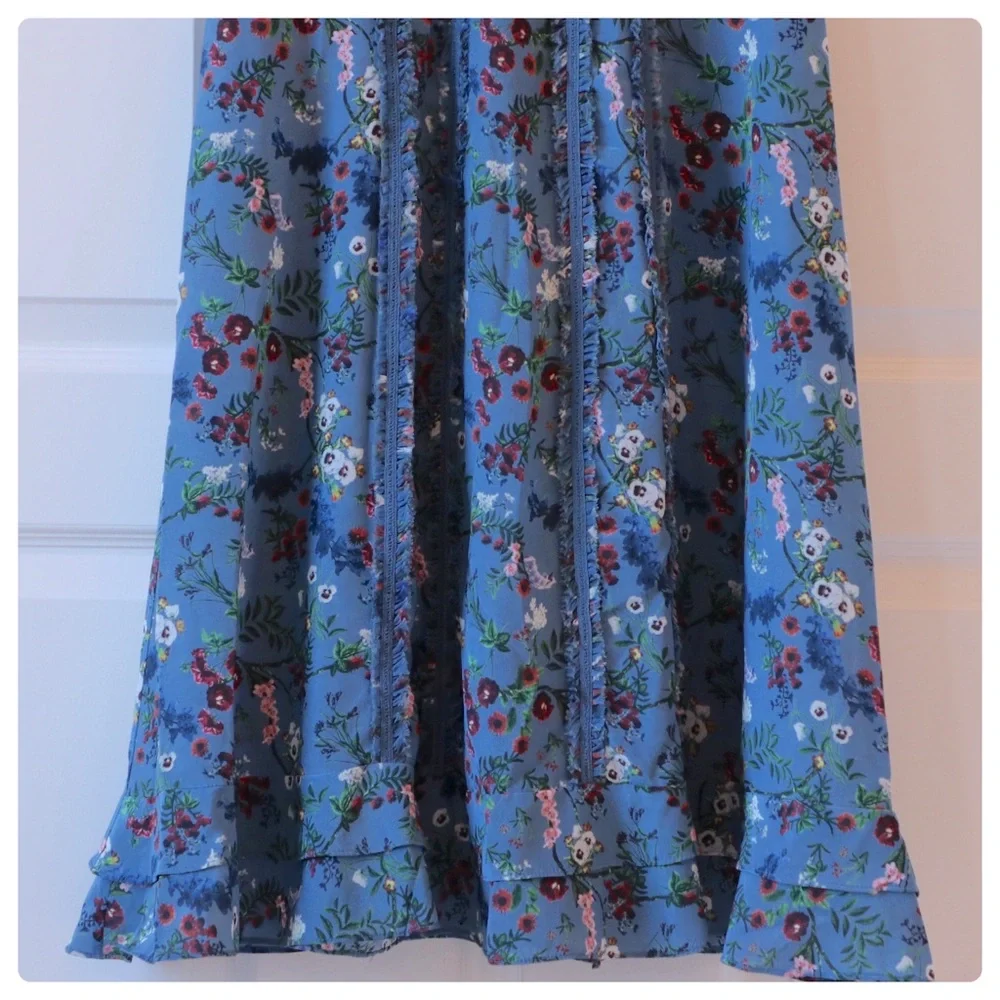 ALICE + OLIVIA Marta Floral Mock Neck Midi Dress - Picture 12 of 14